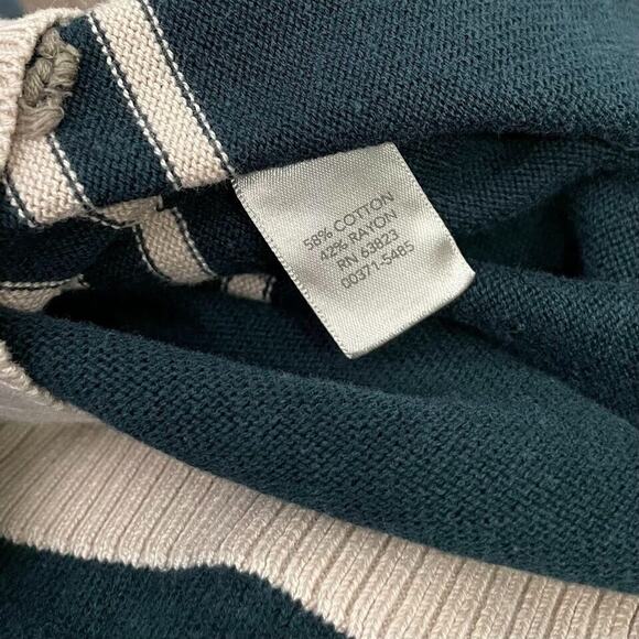 Christopher & Banks Cardigan Size Medium Embroidered Floral Dark Green Cottage - Picture 8 of 9